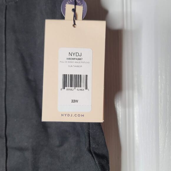 NYDJ Pull on Skinny Ankle Pintucks Size 22W women's PLUS Jeans Tambor - Picture 6 of 7